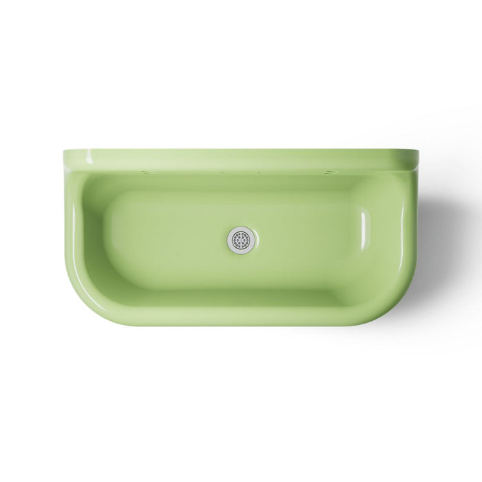 KOHLER K-3200-PAT Brockway 36" wall-mount utility sink, teal exterior with fresh green interior - view 2