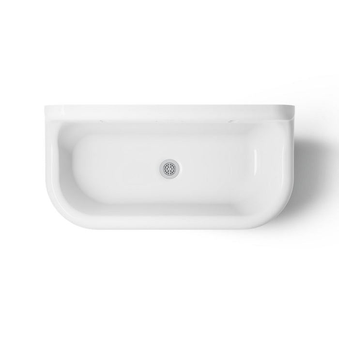 KOHLER K-3200-PFG Brockway 36" wall-mount utility sink, fresh green exterior with white interior - view 5