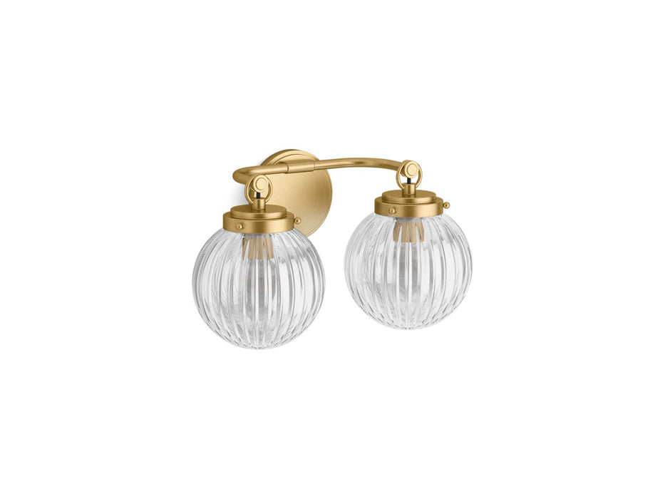 KOHLER K-32253-SC02 Embra by Studio McGee Two-light sconce, brushed moderne brass