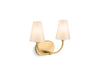 KOHLER K-32256-SC02 Kernen by Studio McGee Two-light sconce, brushed moderne brass - view 2