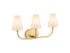 KOHLER K-32257-SC03 Kernen by Studio McGee Three-light sconce, brushed moderne brass - view 2