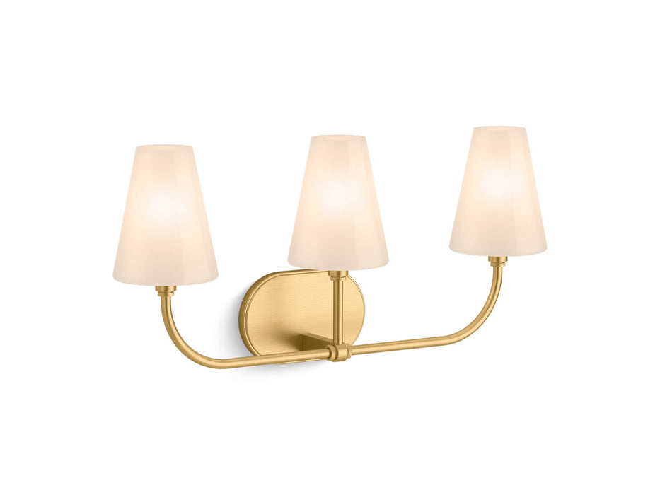KOHLER K-32257-SC03 Kernen by Studio McGee Three-light sconce, brushed moderne brass - view 2