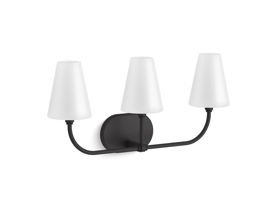 KOHLER K-32257-SC03 Kernen by Studio McGee Three-light sconce, matte black