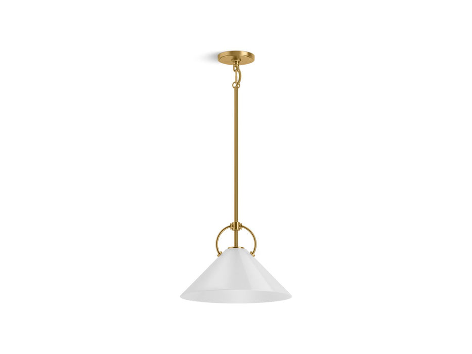 KOHLER K-32260-PE01 Kernen by Studio McGee 14" pendant, brushed moderne brass