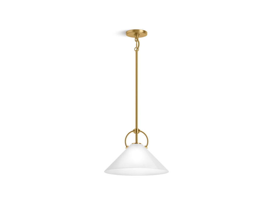 KOHLER K-32260-PE01 Kernen by Studio McGee 14" pendant, brushed moderne brass - view 2