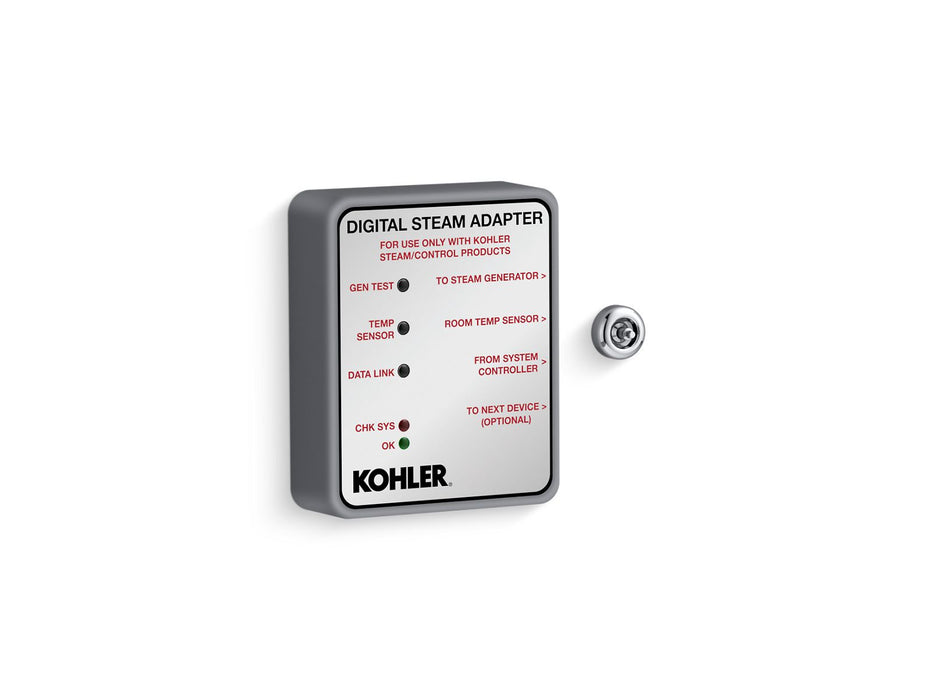 KOHLER K-32311 Invigoration Series Digital Steam Adapter, polished chrome