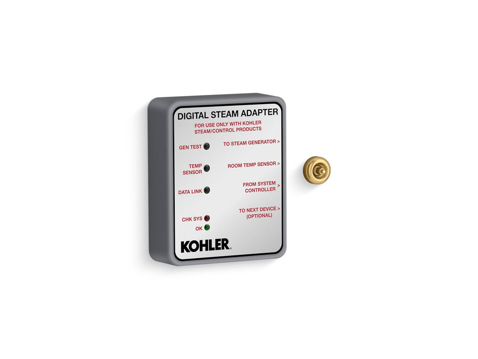 KOHLER K-32311 Invigoration Series Digital Steam Adapter, vibrant brushed moderne brass