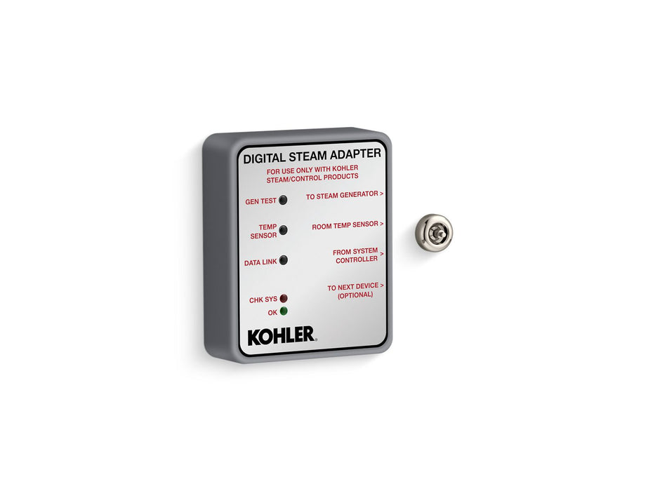 KOHLER K-32311 Invigoration Series Digital Steam Adapter, vibrant polished nickel
