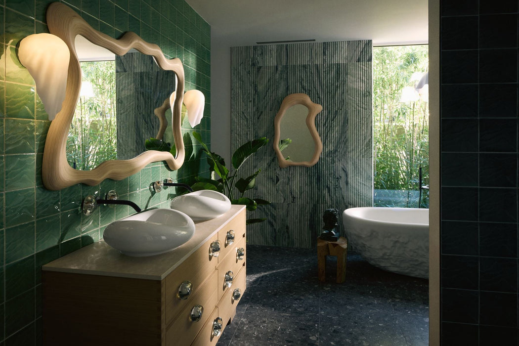KOHLER K-32317 Landshapes™ by Daniel Arsham 27" x 39" Framed Mirror, stratified birch - view 3