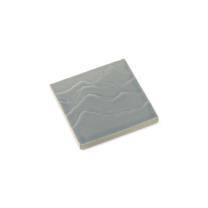 KOHLER K-32576 Landshapes™ by Daniel Arsham 4" x 4" Feature Tile Produced by the KOHLER WasteLAB, light blue grey - view 2