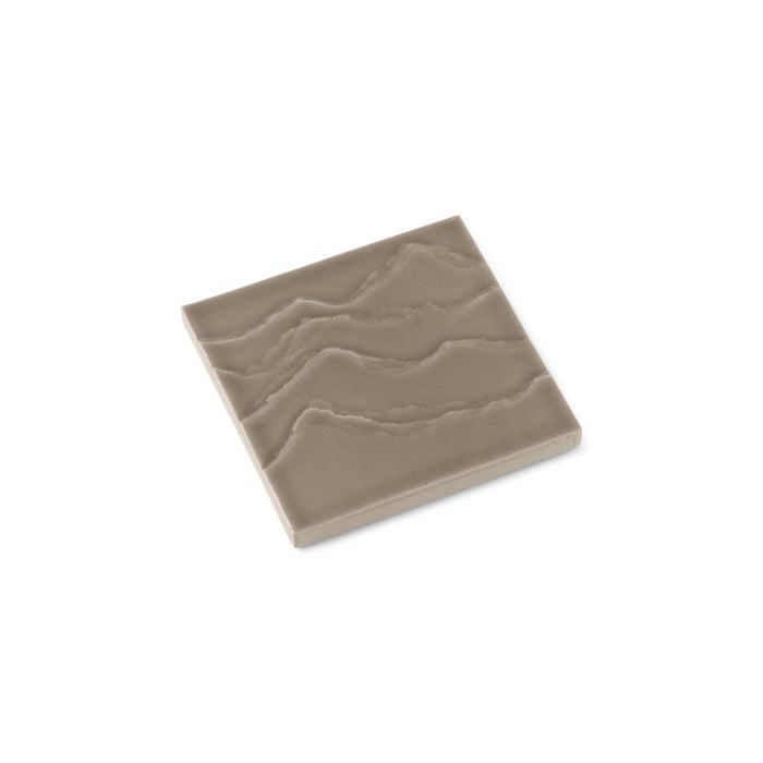 KOHLER K-32576 Landshapes™ by Daniel Arsham 4" x 4" Feature Tile Produced by the KOHLER WasteLAB, light warm grey - view 2