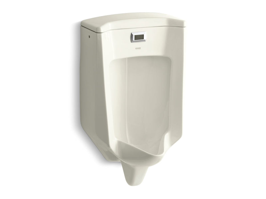 KOHLER K-32590 Bardon™ Wall-hung Rear-spud Touchless Urinal, 0.5 GPF, biscuit