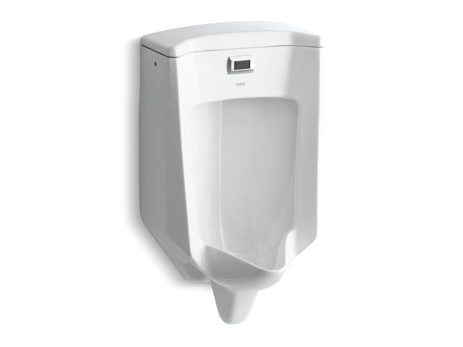 KOHLER K-32590 Bardon™ Wall-hung Rear-spud Touchless Urinal, 0.5 GPF, white