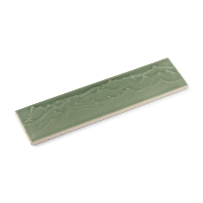 KOHLER K-32624 Landshapes™ by Daniel Arsham 3" x 12" Feature Tile Produced by the KOHLER WasteLAB, dark celadon - view 2