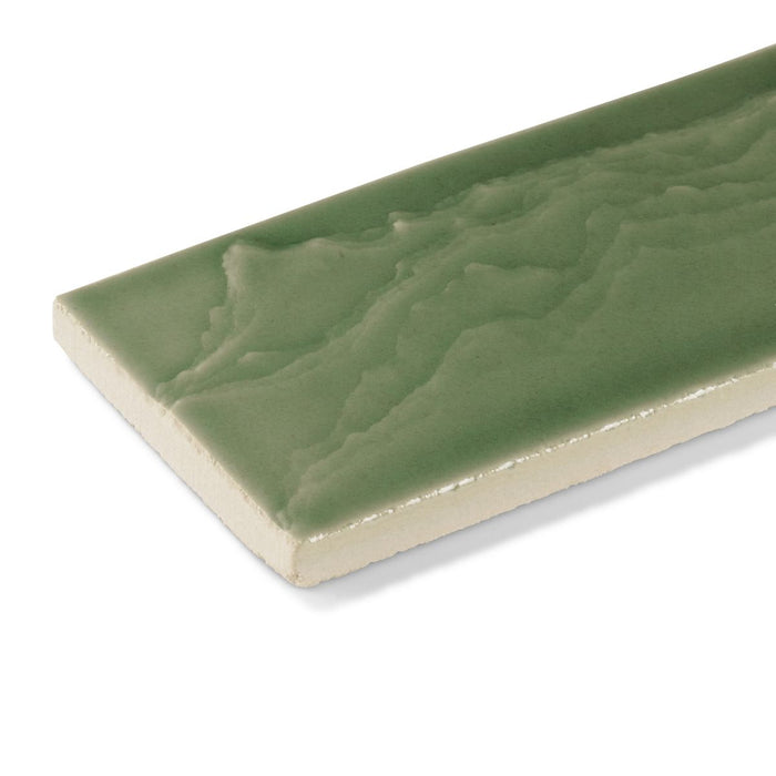 KOHLER K-32624 Landshapes™ by Daniel Arsham 3" x 12" Feature Tile Produced by the KOHLER WasteLAB, dark celadon - view 3