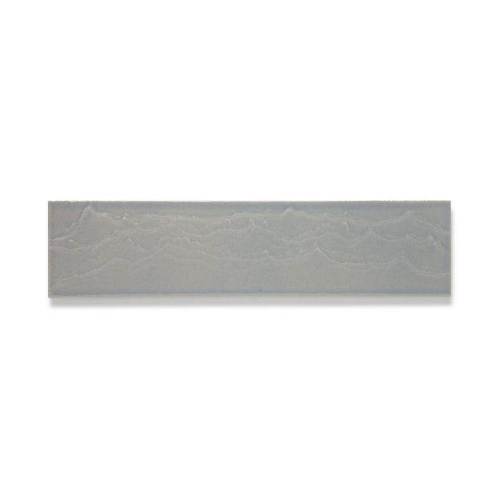 KOHLER K-32624 Landshapes™ by Daniel Arsham 3" x 12" Feature Tile Produced by the KOHLER WasteLAB, light blue grey