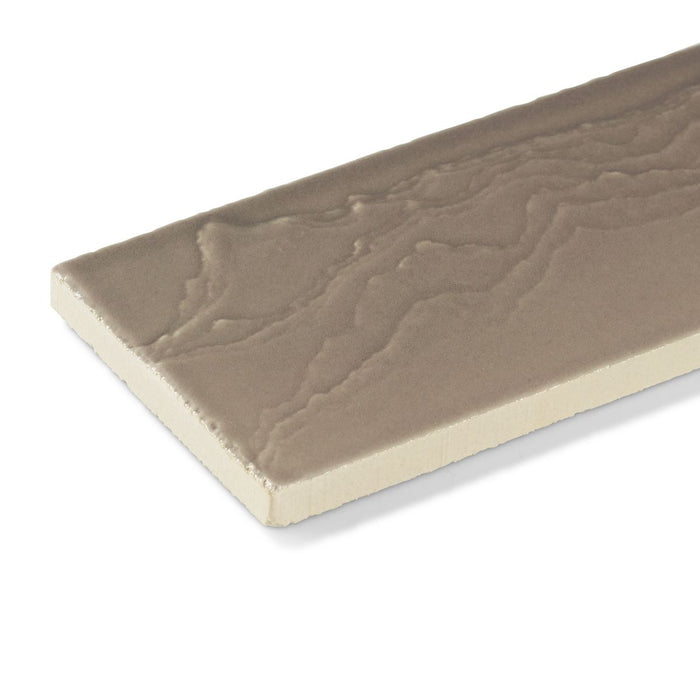 KOHLER K-32624 Landshapes™ by Daniel Arsham 3" x 12" Feature Tile Produced by the KOHLER WasteLAB, light warm grey - view 3
