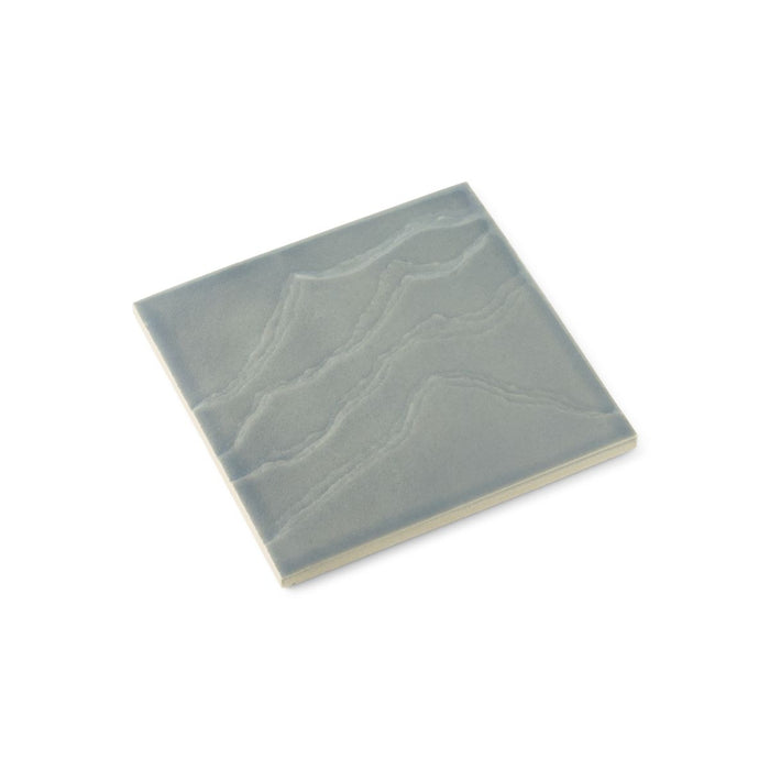KOHLER K-32639 Landshapes™ by Daniel Arsham 6" x 6" Feature Tile Produced by the KOHLER WasteLAB, light blue grey - view 2