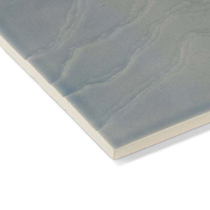 KOHLER K-32639 Landshapes™ by Daniel Arsham 6" x 6" Feature Tile Produced by the KOHLER WasteLAB, light blue grey - view 3