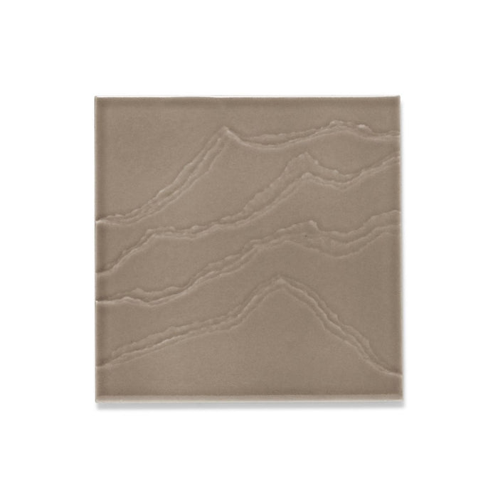 KOHLER K-32639 Landshapes™ by Daniel Arsham 6" x 6" Feature Tile Produced by the KOHLER WasteLAB, light warm grey