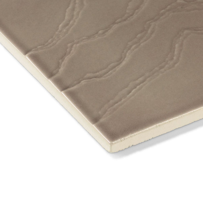 KOHLER K-32639 Landshapes™ by Daniel Arsham 6" x 6" Feature Tile Produced by the KOHLER WasteLAB, light warm grey - view 3