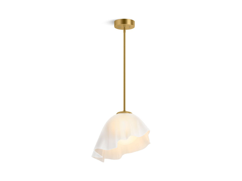 KOHLER K-32695 Landshapes™ by Daniel Arsham 14-3/4" Pendant, brushed moderne brass - view 2