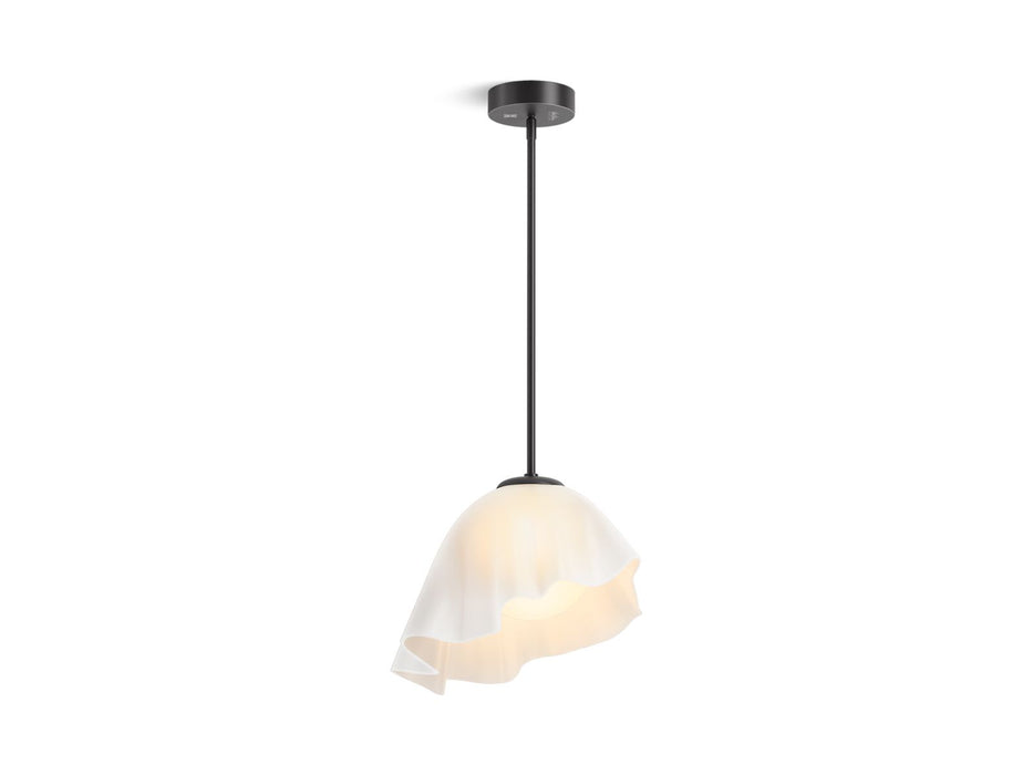 KOHLER K-32695 Landshapes™ by Daniel Arsham 14-3/4" Pendant, matte black - view 2