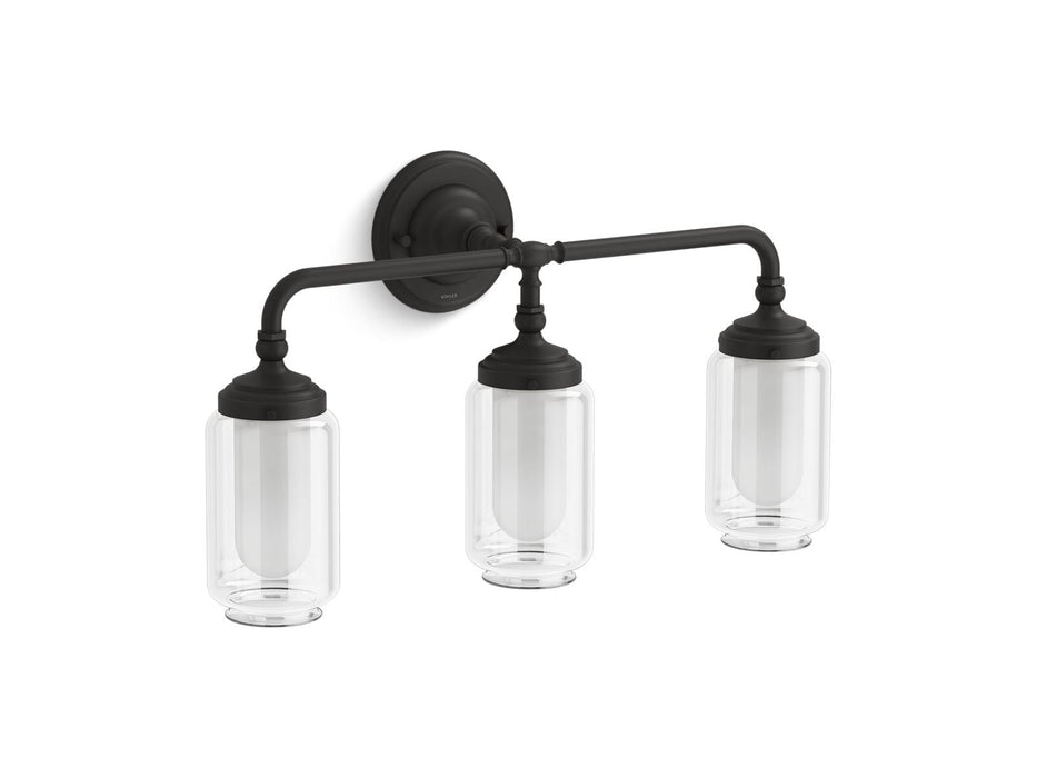 KOHLER K-32806-SC03 Artifacts Three-light sconce, matte black