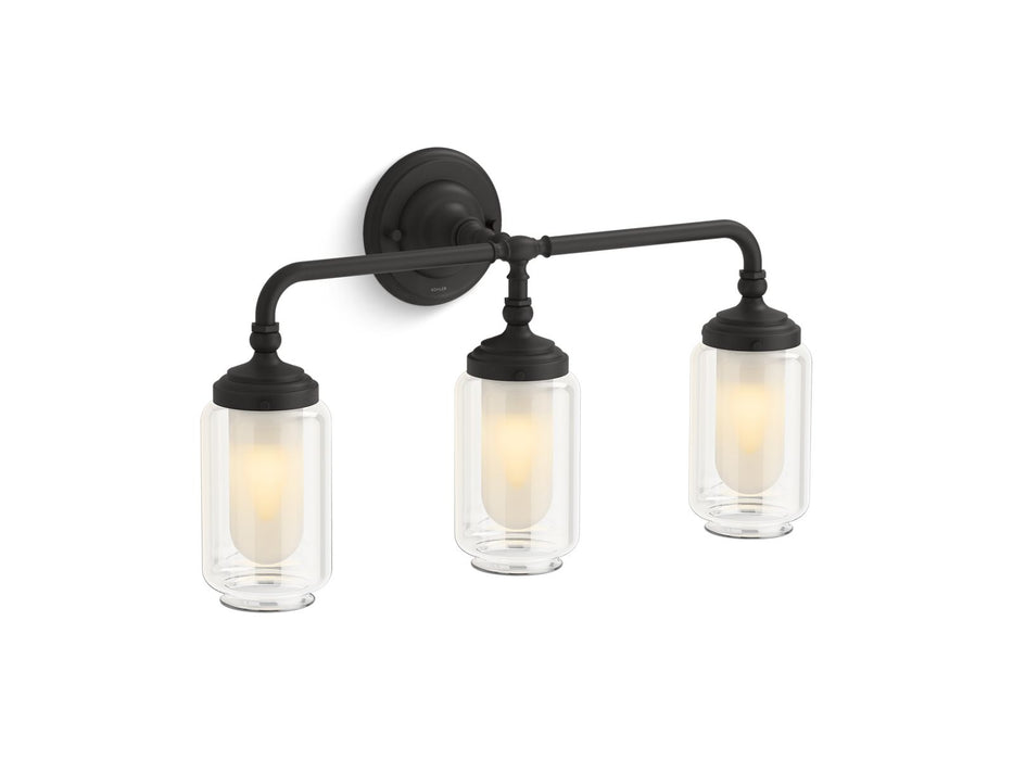 KOHLER K-32806-SC03 Artifacts Three-light sconce, matte black - view 2