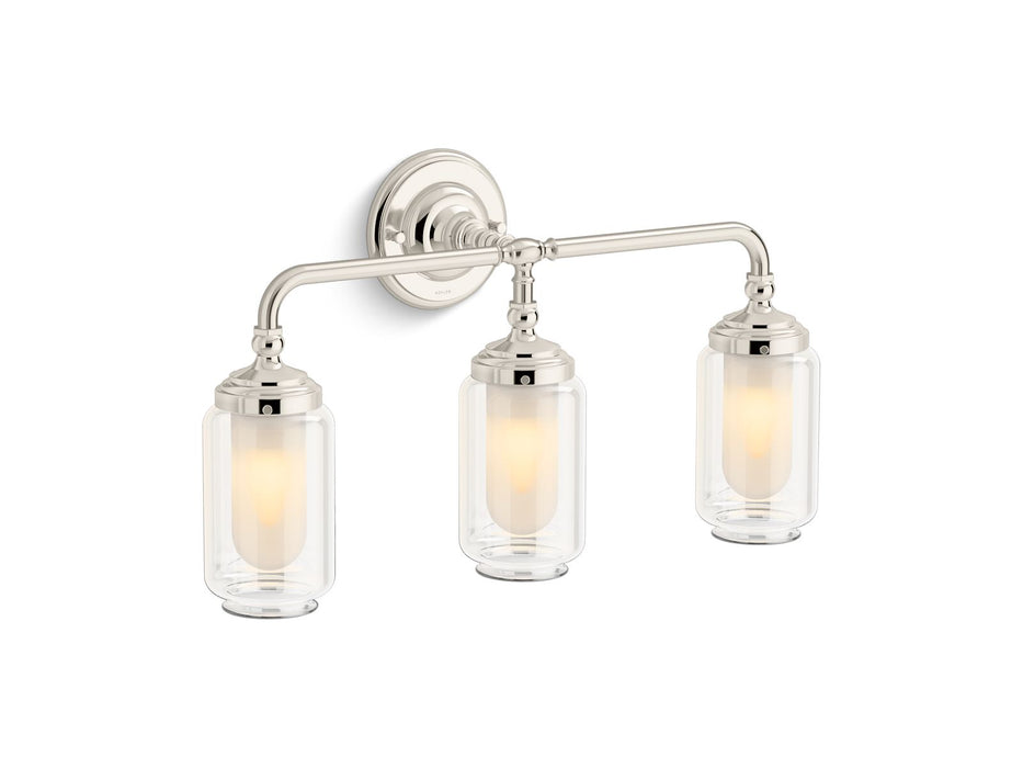 KOHLER K-32806-SC03 Artifacts Three-light sconce, polished nickel - view 2