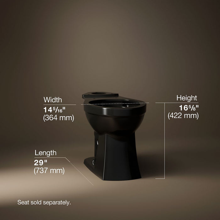 KOHLER K-32809 Kelston Elongated toilet bowl, black black - view 3