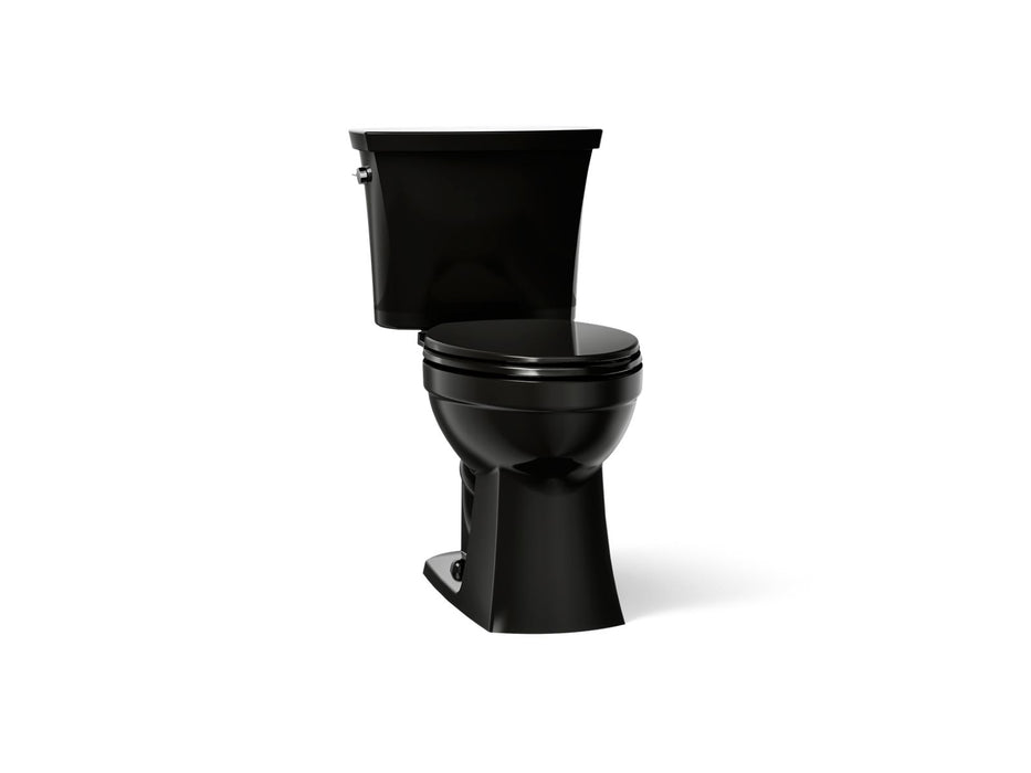 KOHLER K-32810-RA Kelston Two-piece elongated toilet, 1.28 gpf, black black