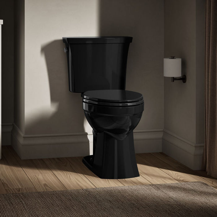 KOHLER 32810 Kelston Two-piece elongated toilet, 1.28 gpf - Black Black