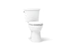KOHLER K-32810-RA Kelston Two-piece elongated toilet, 1.28 gpf, white