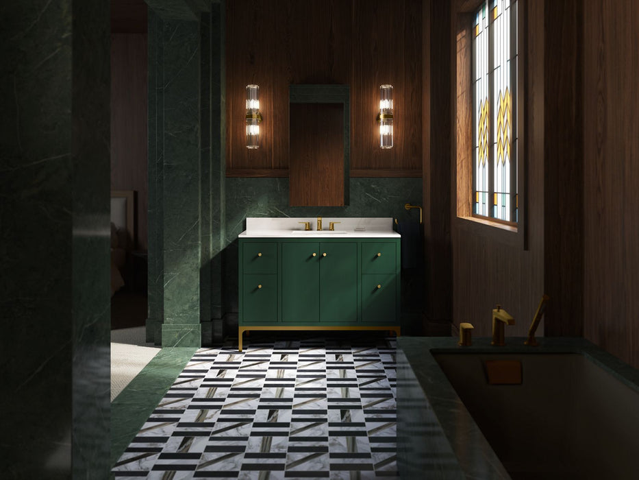 KOHLER K-32834 Calpa 48" bathroom vanity cabinet with sink and quartz top, emerald green - view 2