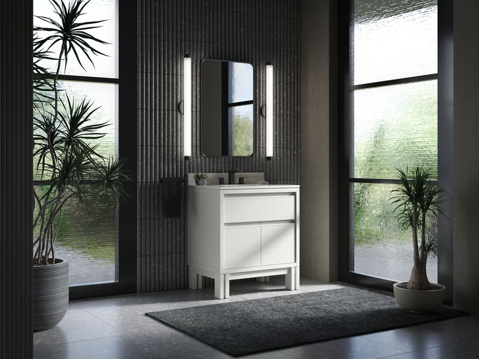 KOHLER K-32836 Solive 30" bathroom vanity cabinet with sink and quartz top, gossamer white - view 2