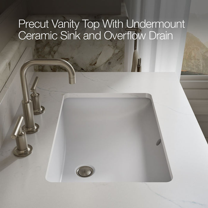 KOHLER K-32836 Solive 30" bathroom vanity cabinet with sink and quartz top, gossamer white - view 5