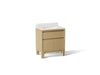 KOHLER K-32836 Solive 30" bathroom vanity cabinet with sink and quartz top, light oak