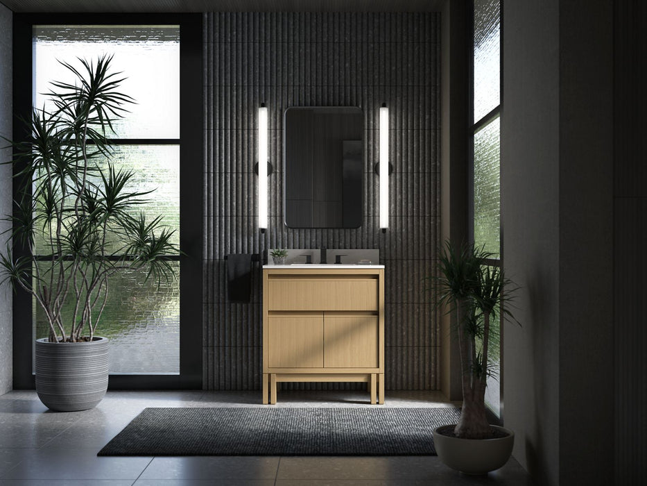 KOHLER K-32836 Solive 30" bathroom vanity cabinet with sink and quartz top, light oak - view 2