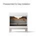 KOHLER K-32838 Solive 36" bathroom vanity cabinet with sink and quartz top, gossamer white - view 3