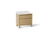KOHLER K-32838 Solive 36" bathroom vanity cabinet with sink and quartz top, light oak