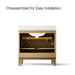KOHLER K-32838 Solive 36" bathroom vanity cabinet with sink and quartz top, light oak - view 4