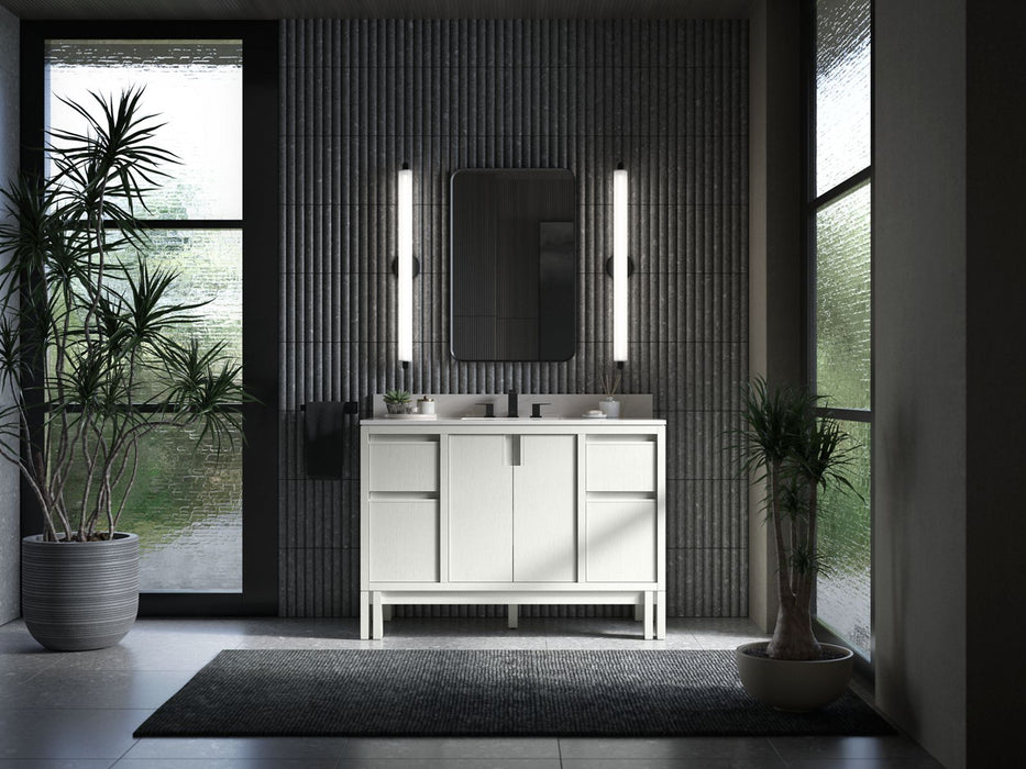 KOHLER K-32839 Solive 48" bathroom vanity cabinet with sink and quartz top, gossamer white - view 2