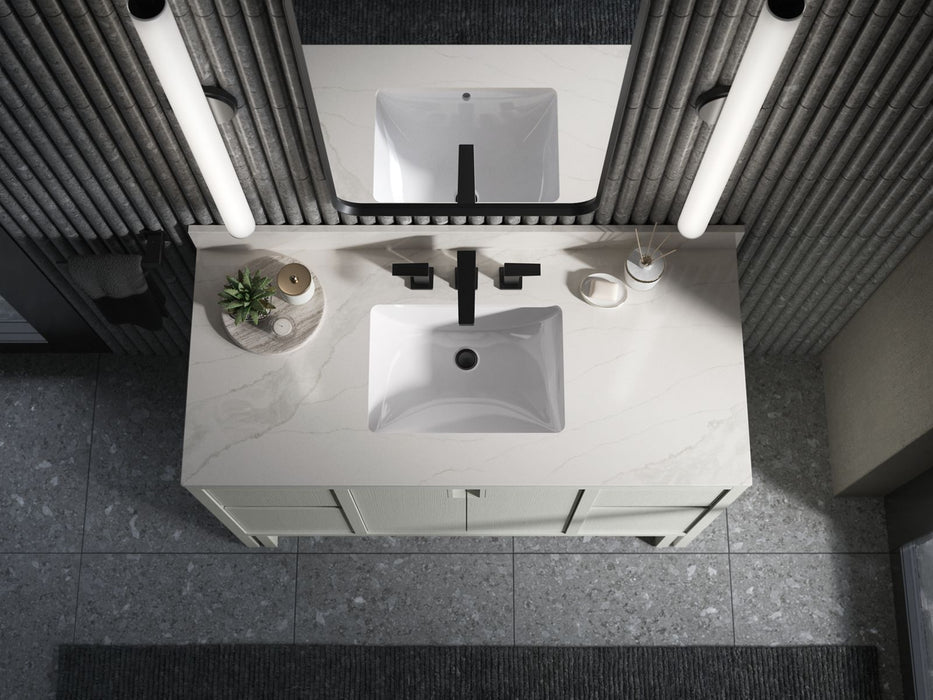 KOHLER K-32839 Solive 48" bathroom vanity cabinet with sink and quartz top, gossamer white - view 3