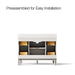 KOHLER K-32839 Solive 48" bathroom vanity cabinet with sink and quartz top, gossamer white - view 5