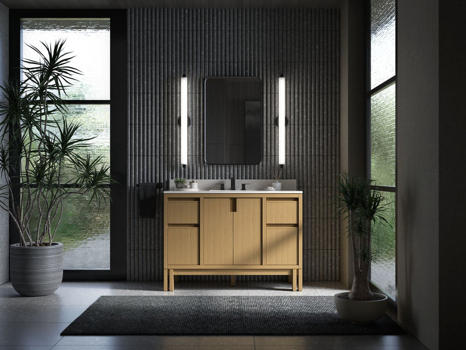 KOHLER K-32839 Solive 48" bathroom vanity cabinet with sink and quartz top, light oak - view 2