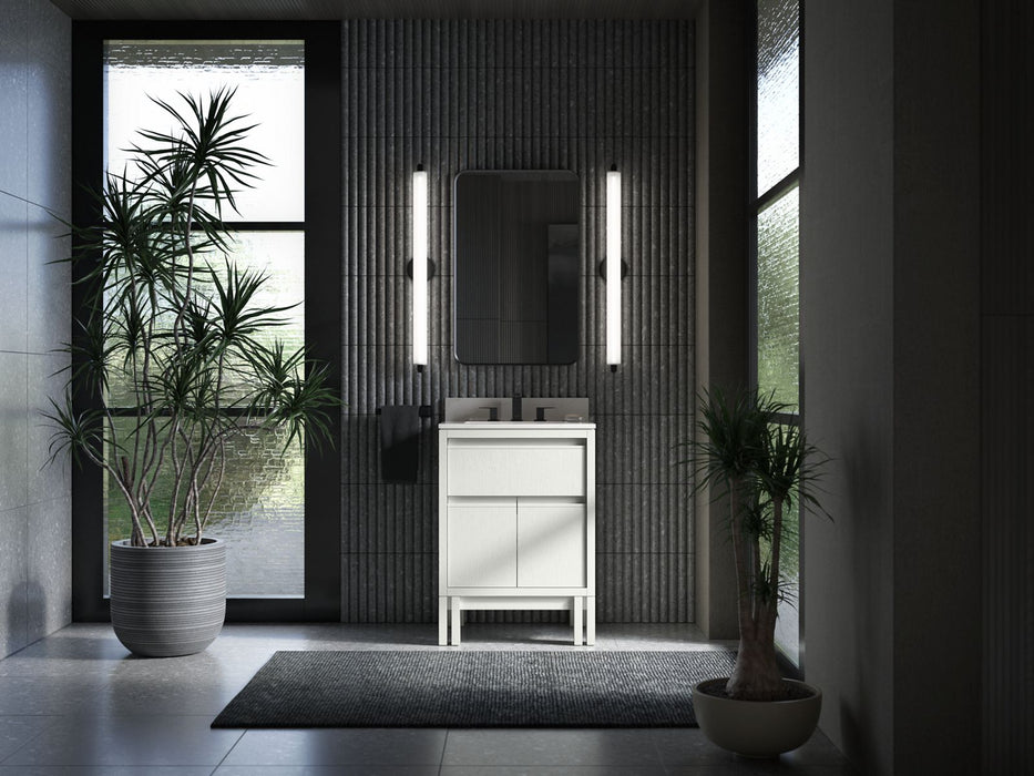 KOHLER K-33015 Solive 24" bathroom vanity cabinet with sink and quartz top, gossamer white - view 2
