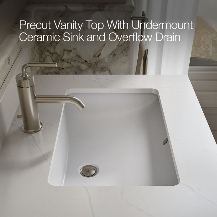 KOHLER K-33015 Solive 24" bathroom vanity cabinet with sink and quartz top, gossamer white - view 5