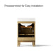 KOHLER K-33015 Solive 24" bathroom vanity cabinet with sink and quartz top, light oak - view 5
