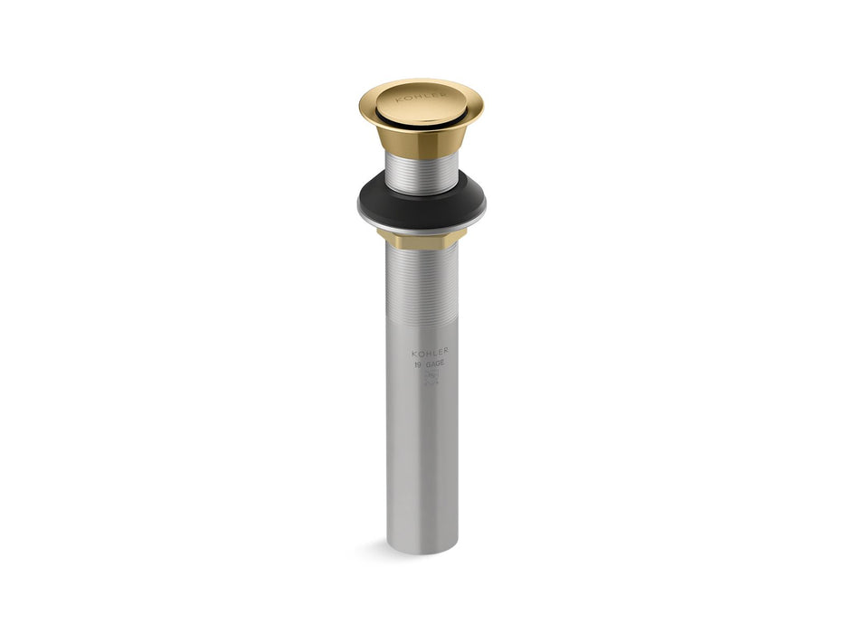 KOHLER K-33151 Clicker drain without overflow, vibrant brushed moderne brass